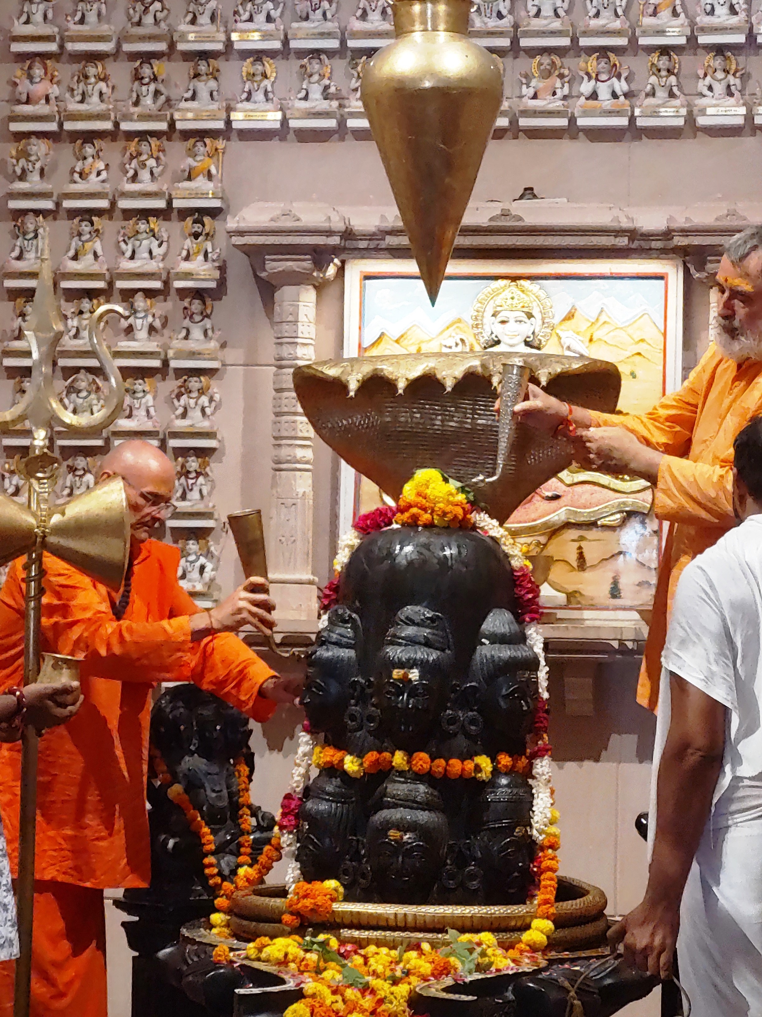 Mahamrityunjaya and Rudrabisheka Puja in OM Ashram